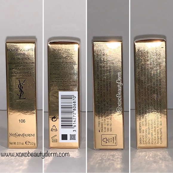 YSL Rouge Volupte Shine Lipstick Balm - #106 Plum Ruban - Picture 5 of 5